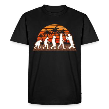 Cricket Evolution Sunset Cricketer - Men's Premium Organic T-Shirt - black - Front - Nico (187cm)