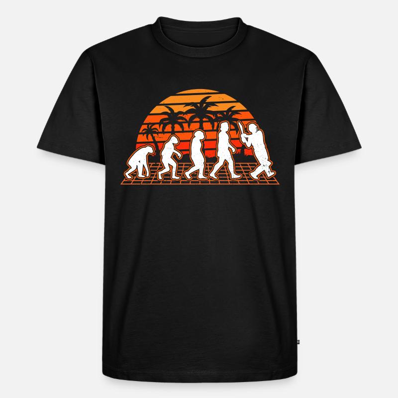 Cricket Evolution Sunset Cricketer - T-shirt Premium bio Homme - noir