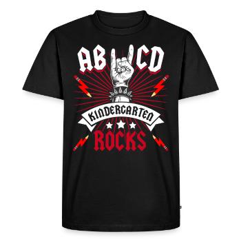 Kindergarten Rocks Rocker Rock Kindergarten Child - Men's Premium Organic T-Shirt - black - Front - Nico (187cm)