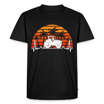 Agricultural Machinery Mechanic Evolution Tractor - Men's Premium Organic T-Shirt - black - Front - Nico (187cm)