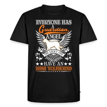 Irish Wolfhound Guardian Angel Irish Wolfhound - T-shirt Premium bio Homme - noir - Devant - Nico (187cm)