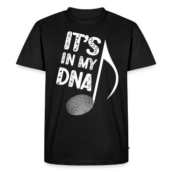 Musique DNA Note Musiciens Orchestre Chef d’orchestre Chœur - T-shirt Premium bio Homme - noir - Devant - Nico (187cm)