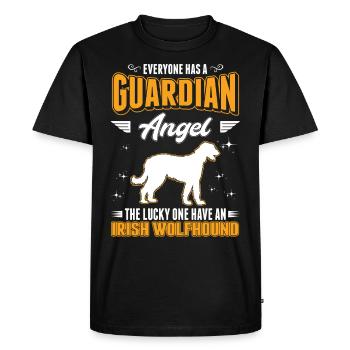 Irish Wolfhound Guardian Angel Irish Wolfhound - T-shirt Premium bio Homme - noir - Devant - Nico (187cm)