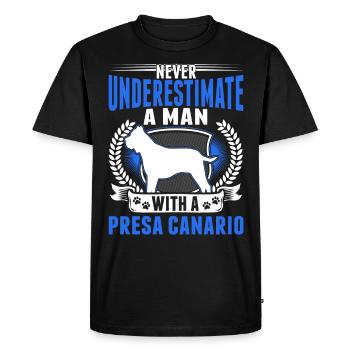 Presa Canario Man Dogo Canario - Men's Premium Organic T-Shirt - black - Front - Nico (187cm)