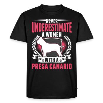 Presa Canario Mrs. Dogo Canario - Men's Premium Organic T-Shirt - black - Front - Nico (187cm)