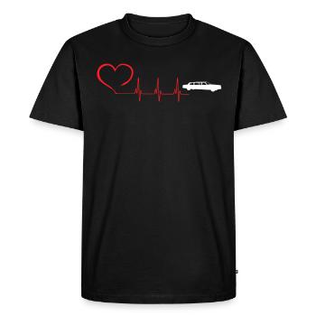 Heartbeat pour limousine - T-shirt Premium bio Homme - noir - Devant - Nico (187cm)