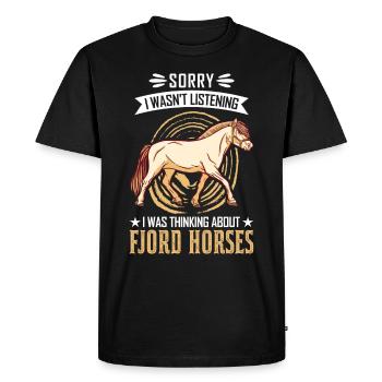 Fjord Horse Cheval norvégien Cheval Fjord Cheval - T-shirt Premium bio Homme - noir - Devant - Nico (187cm)