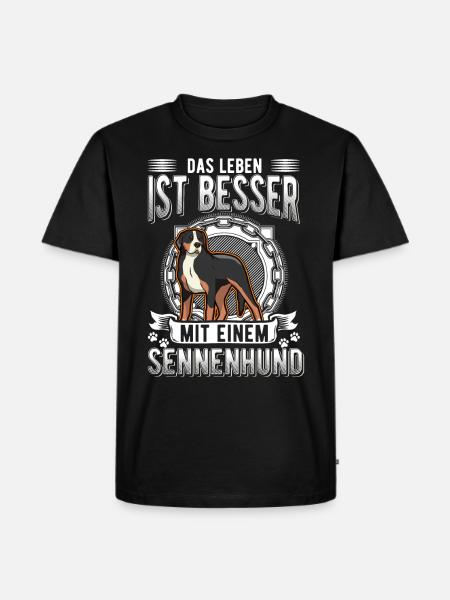 Großer Schweizer Sennenhund - Männer Premium Bio T-Shirt - Schwarz