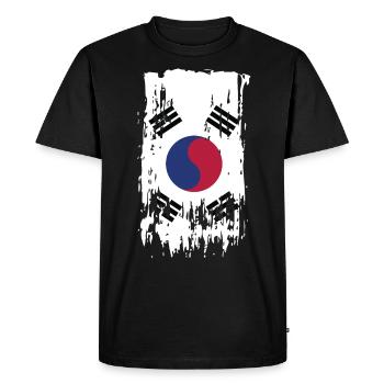 Corée du Sud Corée du Sud Corée du Sud - T-shirt Premium bio Homme - noir - Devant - Nico (187cm)