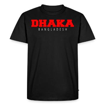 BANGLADESH DHAKA - Men's Premium Organic T-Shirt - black - Front - Nico (187cm)