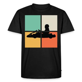 HIPSTER GO-CART - Men's Premium Organic T-Shirt - black - Front - Nico (187cm)