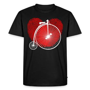 ROUE HAUTE - T-shirt Premium bio Homme - noir - Devant - Nico (187cm)