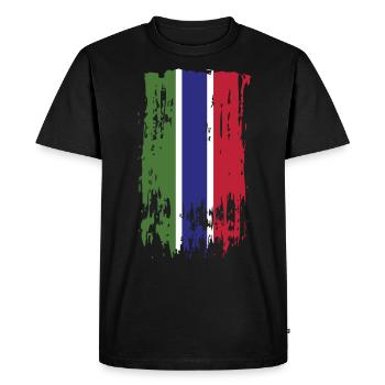 Gambie Gambie Gambie - T-shirt Premium bio Homme - noir - Devant - Nico (187cm)
