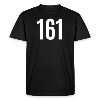161 one hundred and sixty-one style - VINTAGETEAMNR - Men's Premium Organic T-Shirt - black - Front - Nico (187cm)