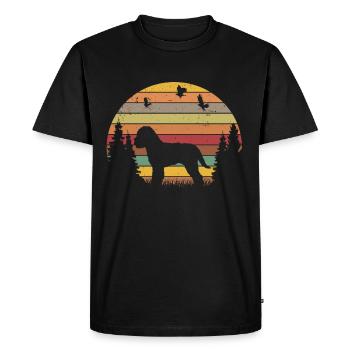 Lagotto Romagnolo Retro Truffe Recherche Chien Vintage - T-shirt Premium bio Homme - noir - Devant - Nico (187cm)