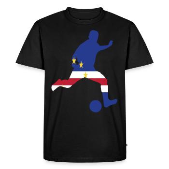 Thé de football du Cap-Vert - T-shirt Premium bio Homme - noir - Devant - Nico (187cm)