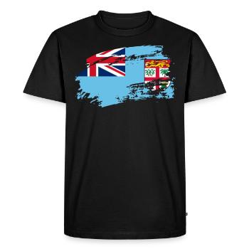 fidji fidji - T-shirt Premium bio Homme - noir - Devant - Nico (187cm)