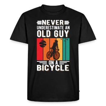 Fahrrad Alter Mann Fahrradtour Radfahrer - Männer Premium Bio T-Shirt - Schwarz - Vorne - Nico (187cm)