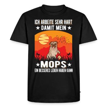 Carlin Meilleure Vie - T-shirt Premium bio Homme - noir - Devant - Nico (187cm)