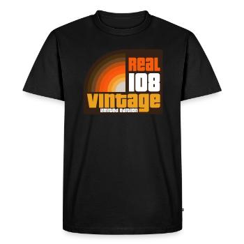 108 Real Vintage Limited Edition - Men's Premium Organic T-Shirt - black - Front - Nico (187cm)