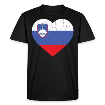 SLOVENIA - Men's Premium Organic T-Shirt - black - Front - Nico (187cm)