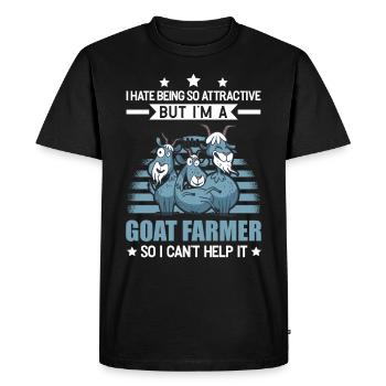 Chèvre Chèvre Attrayante Chèvre Éleveur Chèvre Chèvre Chèvre - T-shirt Premium bio Homme - noir - Devant - Nico (187cm)
