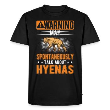 May spontaneously talk about Hyenas Hyena - Men's Premium Organic T-Shirt - black - Front - Nico (187cm)
