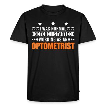 Opticien Optométriste Opticien Opticien - T-shirt Premium bio Homme - noir - Devant - Nico (187cm)