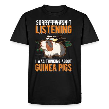 Cochon d’Inde Cadeau Cochon d’Inde - T-shirt Premium bio Homme - noir - Devant - Nico (187cm)