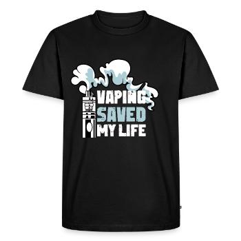 Saved My Life Vape Store Owner Gift - Men's Premium Organic T-Shirt - black - Front - Nico (187cm)