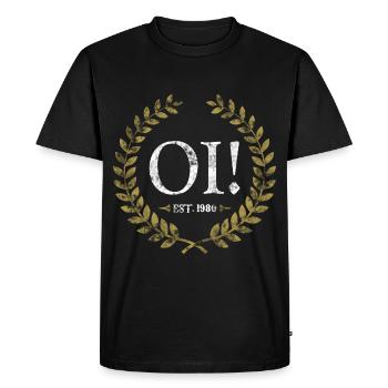 1980 ska oi! skinhead - Men's Premium Organic T-Shirt - black - Front - Nico (187cm)