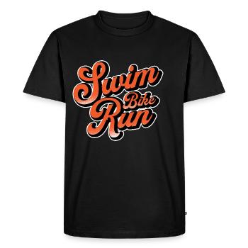 Swim Bike Run. Amateurs de sport. Poison - T-shirt Premium bio Homme - noir - Devant - Nico (187cm)