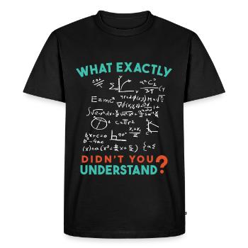 Physique Math Formule Blague - T-shirt Premium bio Homme - noir - Devant - Nico (187cm)