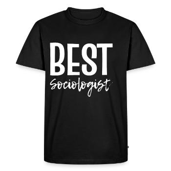 Best Sociologist Geographer Gift - Men's Premium Organic T-Shirt - black - Front - Nico (187cm)