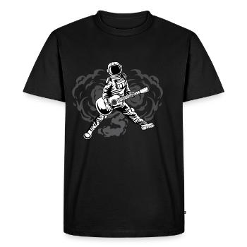 Astronaute -Guitare Acoustique Punk Cadeau - T-shirt Premium bio Homme - noir - Devant - Nico (187cm)