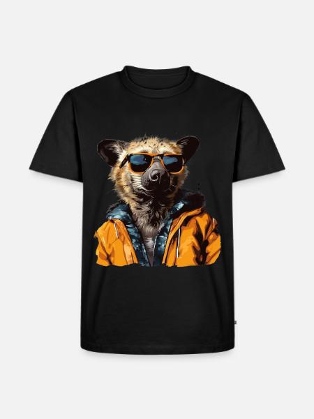 Street style spotted hyena | Hyena lovers - Men's Premium Organic T-Shirt - black