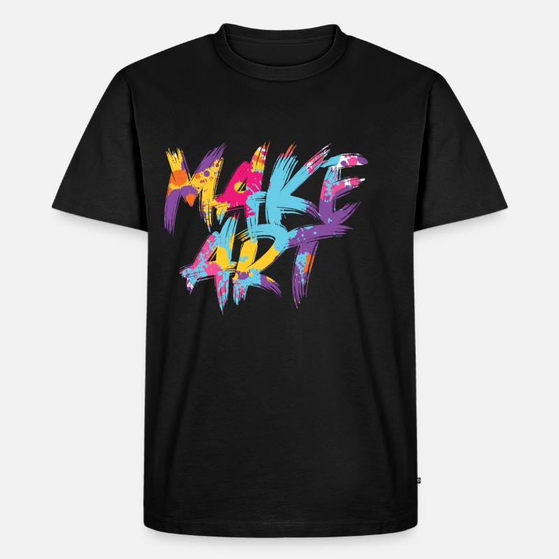 Kunst machen Maler Gift - Männer Premium Bio T-Shirt - Schwarz