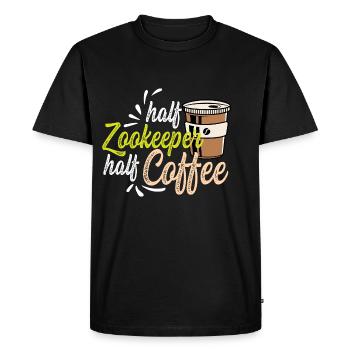 Semi-coffee coffee holiker gift - Men's Premium Organic T-Shirt - black - Front - Nico (187cm)