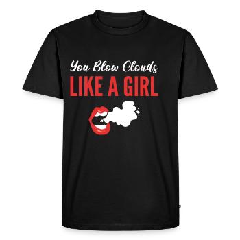 They blow clouds party lovers gift - Men's Premium Organic T-Shirt - black - Front - Nico (187cm)