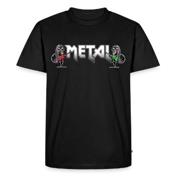 Metal Music Snails - Men's Premium Organic T-Shirt - black - Front - Nico (187cm)