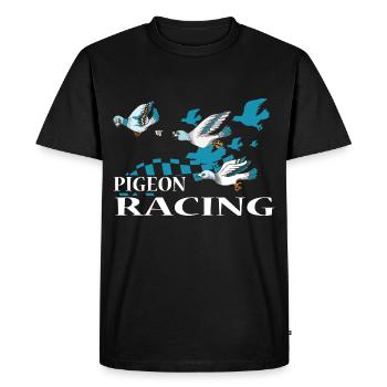Pigeon pigeons pigeons élevage de pigeons - T-shirt Premium bio Homme - noir - Devant - Nico (187cm)