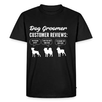 Avis des clients Humoristique Personne Cadeau - T-shirt Premium bio Homme - noir - Devant - Nico (187cm)