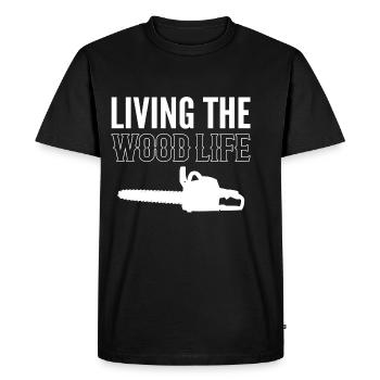 Living the life of wood carpenters poison - Men's Premium Organic T-Shirt - black - Front - Nico (187cm)