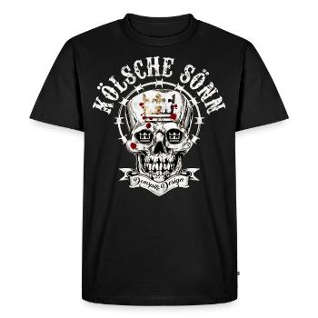 Kölsche Sönn - Männer Premium Bio T-Shirt - Schwarz - Vorne - Nico (187cm)