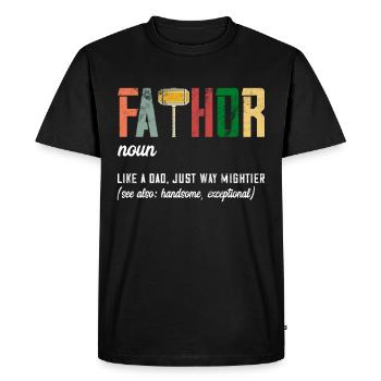 Fathor Daddy Meilleur Papa Papa Cadeau Fête Des Pères - T-shirt Premium bio Homme - noir - Devant - Nico (187cm)