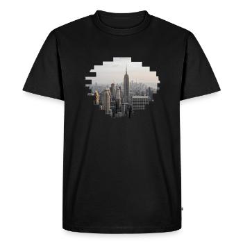 New York États-Unis NYC - T-shirt Premium bio Homme - noir - Devant - Nico (187cm)