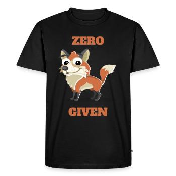 zero fox given - Funny fox / fucks pun - T-shirt Premium bio Homme - noir - Devant - Nico (187cm)