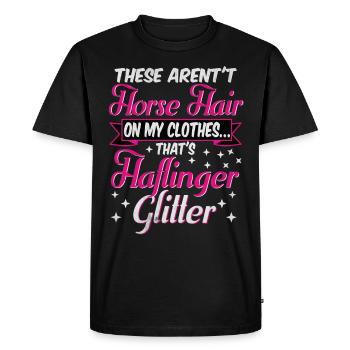Cadeau cavalier galop arabe Haflinger - T-shirt Premium bio Homme - noir - Devant - Nico (187cm)