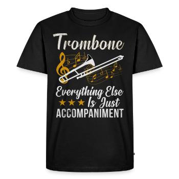 trombone - Men's Premium Organic T-Shirt - black - Front - Nico (187cm)