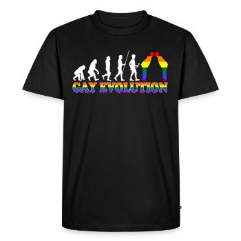 Gay gay pride - T-shirt Premium bio Homme - noir - Devant - Nico (187cm)